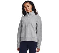 Under Armour Rival Polaire Demi-Zip Femme, (012) Mod Gray Light Heather/Blanc, X-Large