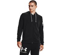 Under Armour Rival Terry Côté Gauche Zip Complet Hommes, Sweat pour Homme Ultra-Doux, Sweat à Capuche Respirant pour l'entraînement, Black/Onyx White, XXL