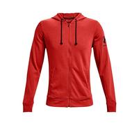 Under Armour Rival Terry Full-Zip Hoodie Sweatshirt Capuche, Rouge Vif (839)/Noir, S Homme