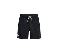 Under Armour Rival Terry Short 6 Pouces Hommes, Short Running Homme avec Poches, Short Homme Confortable et Respirant, Black/Onyx White, MD