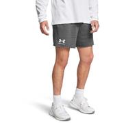 Under Armour Rival Terry Short 6 Pouces Hommes, Short Running Homme avec Poches, Short Homme Confortable et Respirant, Castlerock/Onyx White, L, Castlerock/Onyx White, SM
