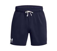 Under Armour Rival Terry Short 6 Pouces Hommes, Short Running Homme avec Poches, Short Homme Confortable et Respirant, Midnight Navy/Onyx White, L, Midnight Navy/Onyx White, XS