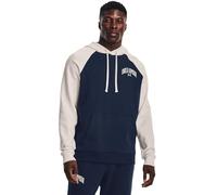 Under Armour Rival Wordmark Sweat à Capuche Colorblock Dessus en Polaire, (408) Academy/Onyx White/Onyx White, S Homme