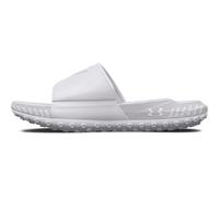 Under Armour Sandales unisexes Project Rock 3 Slides pour adulte, (100) Blanc/Blanc/Gris Halo, 10.5 Women/9 Men