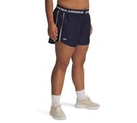 Under Armour Short Tech Play Up pour Femme, (410) Bleu Marine/Blanc, Taille M