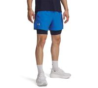 Under Armour Short UA Launch 2 en 1 7,8 cm pour homme, Blue Atlantis, M