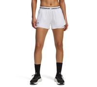 Under Armour Short UA Tech™ Play Up 2 en 1 pour Femme, Blanc/Blanc/Noir, L