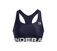 Under Armour Heatgear Authentics Branded Medium Support Sports Top Bleu XL Femme