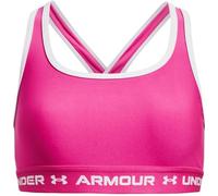 Under Armour Soutien-Gorge de Sport mi-Long croisé pour Fille, (652) Rebel Pink / / White, Taille M