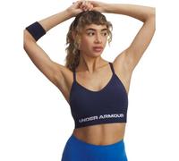 Under Armour Soutien-Gorge sans Couture Maintien léger, brassière de Sport Maintien modéré, Soutien-Gorge de Sport sans Couture Ultra-Confortable, Washed Navy/White, L, Washed Navy/White, LG