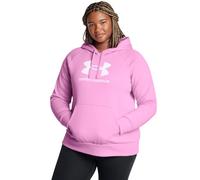 Under Armour Sweat à capuche Rival en polaire avec grand logo pour femme, (638) Stellar Pink / / White, Small