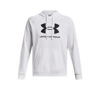 Under Armour Sweat à Capuche Rival Fleece Logo pour Homme, (100) Blanc/Noir, Medium