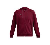 Under Armour Sweat à capuche zippé Rival en polaire pour homme, (625) Cardinal / / Blanc, Large