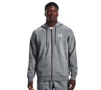 Under Armour Sweat à Capuche zippé UA Essential en Polaire pour Homme Dessus, Gris chiné Moyen