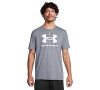 T-shirt - UNDER ARMOUR - Logo - Gris - 60% Coton - Manches Courtes L