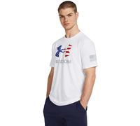 Under Armour T-shirt à manches courtes Freedom Graphic pour homme, (100) Blanc / Acier / Logo, Taille L