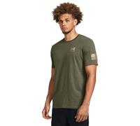 Under Armour T-shirt à manches courtes Freedom Graphic pour homme, (390) Vert marine / Sable du désert / Dos, Taille S