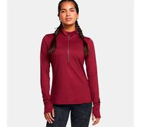 Sweatshirt Under Armour Qualifier Run Half Zip rouge grenat femme - L