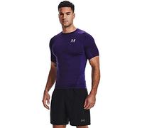 Under Armour - T-Shirt de Compression Armour HeatGear à Manches Courtes pour Homme - Violet (500)/Blanc, Taille S (Grande Taille)