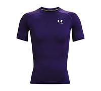Under Armour T-Shirt Fonctionnel à Manches Courtes UA HG Armour Comp SS à séchage Rapide pour Homme, Violet (500)/Blanc, M