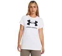 Under Armour T-Shirt Live Sportstyle avec col Rond et Manches Courtes pour Femme, (111) Blanc/Noir, L