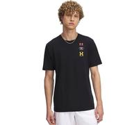 Under Armour T-Shirt pour Homme avec Logo Evolve 60/40, Noir/Blanc/doré Campus, S