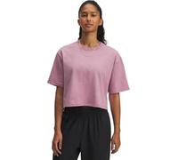Under Armour T-Shirt Rival à Manches Courtes pour Femme, Fuchsia crépuscule Clair chiné/Noir/Blanc, Taille M
