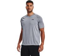 Under Armour - T-shirt Tech 2.0 à manches courtes avec col en V pour homme, Homme, Manches courtes, Tech 2.0 V-Neck Short Sleeve T-Shirt, Steel (035)/Black, Small