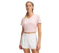 Under Armour T-Shirt Tech Twist à Manches Courtes et col en V pour Femme, (647) Rose Prime / / Blanc, Taille XS