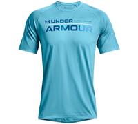Under Armour T-shirt Tech Wordmark à manches courtes pour homme, Fresco Blue (481)/Noir, Taille S
