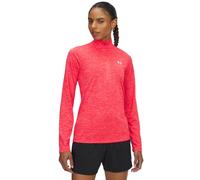 Under Armour Tech 1/2 Zip-Twist-Shirt Femmes, T-Shirt à Manches Longues et Demi-Zip pour Femmes, Sweat Fin Doux, Respirant et au séchage Rapide, Racer Red/White, L, Racer Red/White, LG
