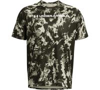 Under Armour Tech Camo Short-Sleeve Performance Gym Top Vert marin S Male