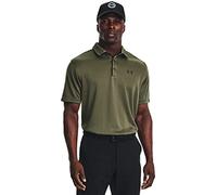 Under Armour Tech Polo Hommes, Polo Homme léger et Respirant, T-Shirt Homme Confortable, Polo Shirt à Manches Courtes, Marine OD Green/Black, XS