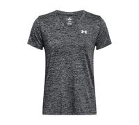 Under Armour T-shirt Tech Twist – femme, fonctionnel, col en V, manches courtes, Noir XS