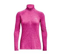 Under Armour Tech Twist 1/2 Zip Long-Sleeve Pullover Sweatshirt Femme, Rose Rebel/Elixir Rose/Argent métallisé, S