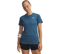 Under Armour T-shirt Tech Twist Femme – col rond, manches courtes – Wham Bleu/Blanc S-M EU