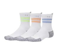 Under Armour UA AD Run Cushion 3pk Crew Chaussettes Unisexes, Blanc, Taille Unique Mixte Adulte