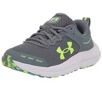 Under Armour UA BGS Assert 10 Chaussures de sport pour garçons, baskets légères et confortables, couleur gris/bleu/vert
