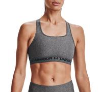 Under Armour À Dos Croisé Et Maintien Modéré Heather Sports Bra Gris XS Femme