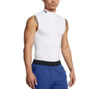 Under Armour T-shirt HeatGear Armour Comp Mock sans manches Blanc XL Homme