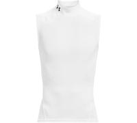 Under Armour Men's HeatGear Armour Compression Mock Sleeveless , White (100)/Black , Large