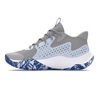 Under Armour UA Jet 23 Chaussures de Basket-Ball Unisexes pour Homme, Mod Gray Nimbus Blue Tech Blue, 42.5 EU
