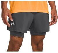 Under Armour UA LAUNCH 5'' 2-IN-1 SHORTS-GRY Shorts XXL Argent