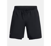 Under Armour Short 2-en-1 Launch 7 Homme Gris clair/Noir Taille L