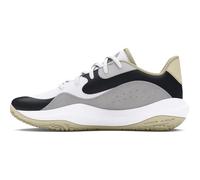 Under Armour Mixte UA Lockdown 7 Low Chaussures de Basketball, White/Silt/White, 44 EU