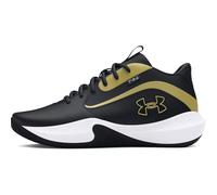 Under Armour UA Lockdown 7 Chaussures de Basket-Ball Unisexes, Noir Noir Métallique Or, 42.5 EU