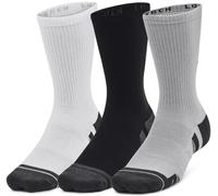 Under Armour Chaussettes Performance Tech Crew Mixte 3 paires Gris/Blanc/Noir M