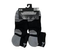 Under Armour UA Performance Tech Lot de 6 paires de chaussettes basses rembourrées pour homme, Noir/noir/noir, Medium