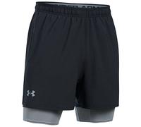 Under Armour UA Qualifier 2-in-1 Short Homme Noir FR : S (Taille Fabricant : SM)