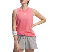 Under Armour Débardeur Rival Muscle Campus Performance sans manches Rose/Blanc Taille M Femme